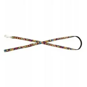 Leash Barry King model BK-18822, polypropylene webbing 10 mm × 120 cm, black with Picasso pattern