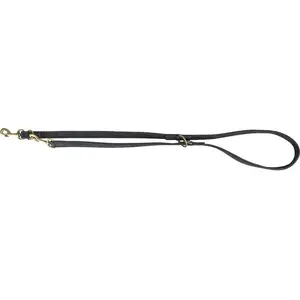 Leash Trixie adjustable leather dog leash black L–XL 2 m × 25 mm