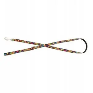 Leash for dog Collar BK-18824, black, Picasso pattern, polypropylene tape 20 mm × 120 cm