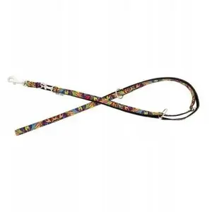 Dog leash barry king BK-18834, adjustable polypropylene tape 10 mm x 220 cm, black, Picasso pattern