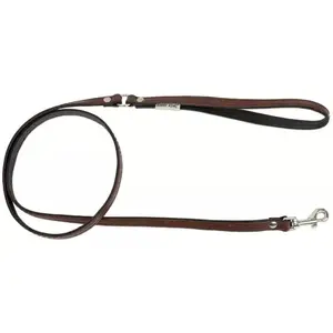 Leather Dog Leash barry king BK-18055, XS-S, 12 mm x 120 cm, brown/black