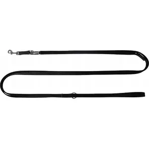 Leash DINGO adjustable tape 1.6 cm width, length 2–4 m, black