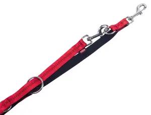 Dog Collar Nobby Soft Grip M-L Red Nylon, 2 cm strap width, medium-large