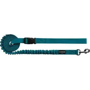 Leash Chaba running leash with shock absorber 280 cm, marine blue, 25 mm width