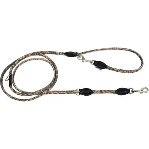 Dog leash barry king CHEETAH pattern, adjustable round 12 mm x 220 cm