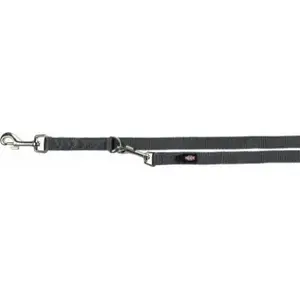 Dog leash Trixie double adjustable Premium graphite, size M-L 2.00 m × 20 mm