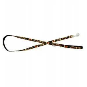 Dog leash barry king BK-18718, black ethnic pattern, polypropylene webbing 10 mm × 120 cm
