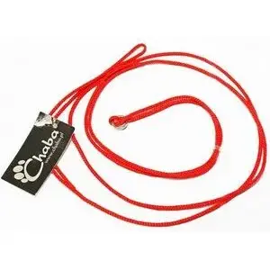 Pet collar Chaba RINGÓWKA 2.5mm red — rope-style collar, 2.5 mm thickness