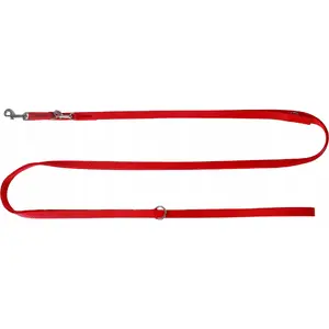 Leash DINGO adjustable tape 1.6 cm width, length 2–4 m, red