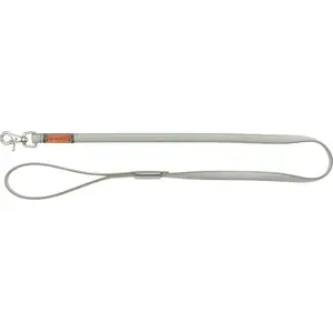 Leash Trixie BE NORDIC leather for dog, light gray, XS–S 1.20 m × 15 mm