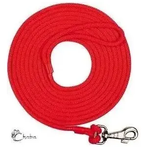 Training leash Chaba Smycz treningowa z linki — red, durable rope leash for dog training
