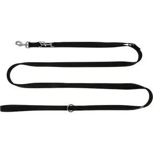 Leash DINGO adjustable tape 2.5 cm width, length 1.5–3 m, black