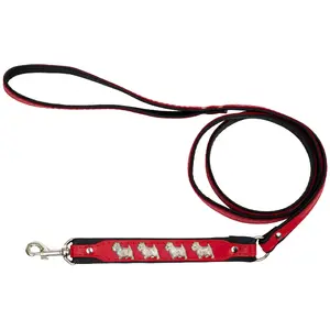 Pet leash Pets Collection BK-18600 — 10 mm x 120 cm, red, dog pattern