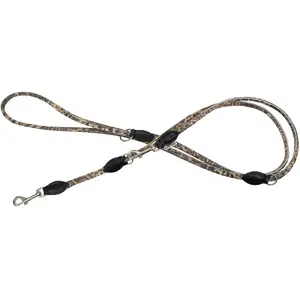 Leash for dog Barry King CHEETAH pattern, adjustable round 6 mm x 220 cm