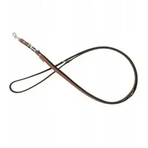 Leather Adjustable Dog Leash barry king XS-S 12 mm × 200 cm, cognac/black