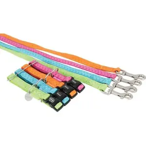 Leash ZOLUX Smycz Mac Leather 25 mm x 1.2 m — fuchsia leather dog leash