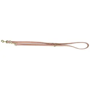 Adjustable leather dog leash Trixie Pure, pink, size M–L 2 m length, 20 mm width