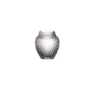Vase LEONARDO Poesia urn-shaped glass grey, 110×100×100 mm