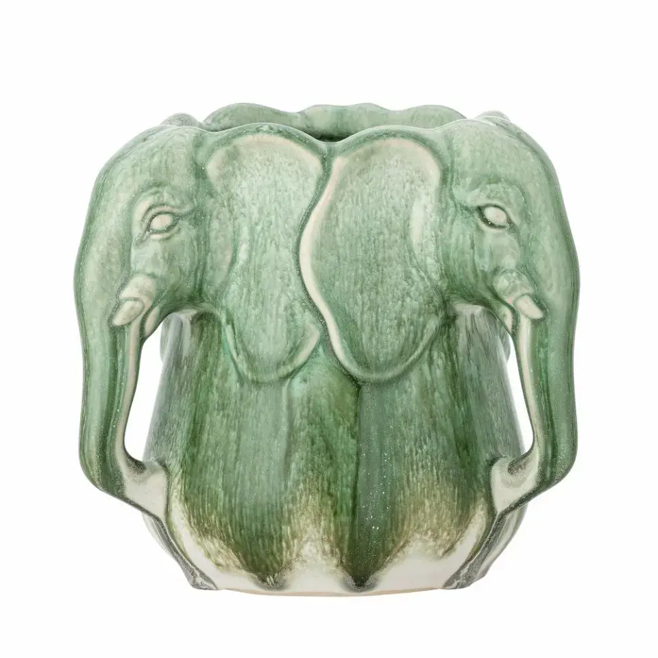 Vāze Bloomingville 82063065 — stoneware zaļa 155 mm Photo 2