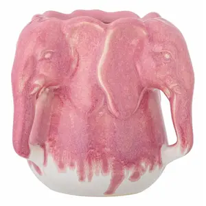 Vase Bloomingville Pontus Stoneware Pink, Other shape, H155×W155×D155 mm