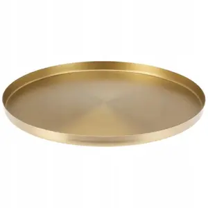 Metāla paliktnis dekoratīvām kompozīcijām un svečām Vilde ORI_568092, zelta tonis, Ø 30 cm