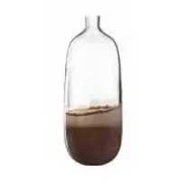 Vase LEONARDO L-041671 bottle-shaped glass, brown transparent, glossy, H 500 mm, W 200 mm, D 100 mm