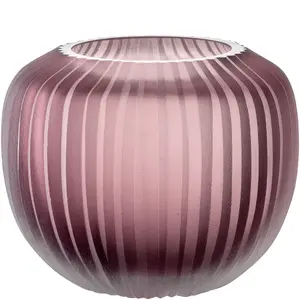 Glass round-shaped vase LEONARDO Bellagio — Berry, 100 mm height, 0.5 L