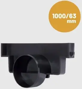 UN SYSTEM 1000×63 Right End Cap for Drain - UN MX 01709