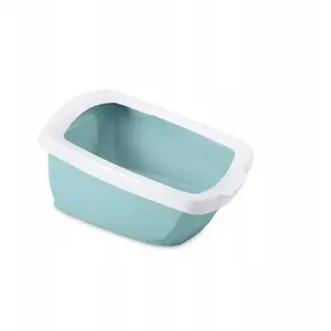 Туалет-лоток для кошки IMAC IM-44160, бело/бирюзовый, 62×49,5×33 см