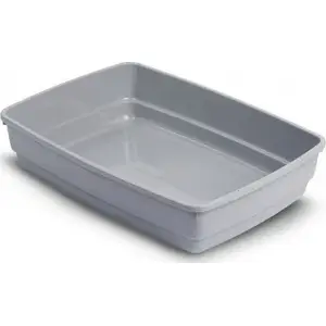Litter Tray open Barry King HANDY for cat, grey, 42x33x11 cm