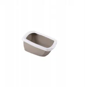 Litter box IMAC IM-44180 for cats, white/dark beige, 62 x 49.5 x 33 cm