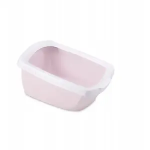 Litter box IMAC IM-44186 for cats, white/pink, 62 x 49.5 x 33 cm