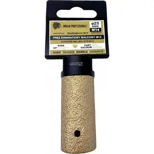 Dimanta cilindriska frēze INDIAN PROFESSIONAL M14, 25 mm