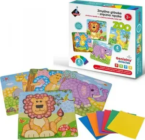 Children's adhesive craft kit ASKATO Wyklejanka Zmyśla główka - Zręczna rączka