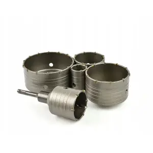 Hole Saw Set GEKO 6-piece carbide-tipped for concrete