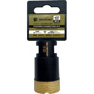 Diamond Core Bit INDIAN PROFESSIONAL KORONA DIAMENTOWA M14 32 mm, dry drilling