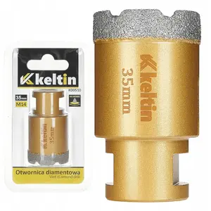 Алмазная коронка для керамогранита 35 мм, Keltin, хвостовик M14