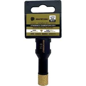 Diamond Core Drill Bit INDIAN PROFESSIONAL KORONA DIAMENTOWA M14 14 mm — dry drilling