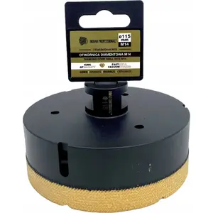 Diamond Core Drill Bit INDIAN PROFESSIONAL KORONA M14 115 mm — dry drilling