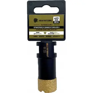 Diamond Core Drill Bit INDIAN PROFESSIONAL IP7708, M14 shank, 25 mm, dry drilling