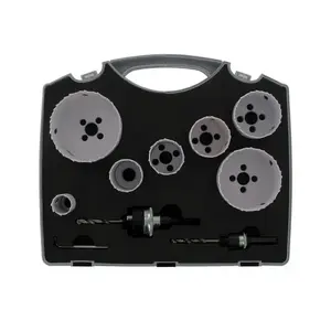 Hole saw set Abraboro AB30510000 — bimetal hole saws 22–76 mm with 2 adapters