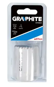 Hole saw GRAPHITE 57H903, single-piece, 57H903 model, pack of 1, 60 g