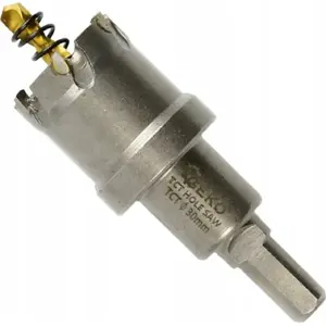 Hole saw for metal GEKO G39685 — 30 mm tungsten carbide cutting edge with titanium pilot drill