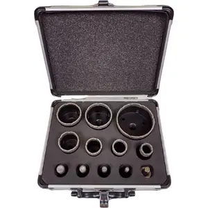 Diamond Hole Saws for Porcelain/Gres Silver set M14, 11 pieces