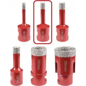 Diamond Core Drill Bit 8 mm, Expert+ M14 shank, max 12,000 rpm, for wet/dry drilling