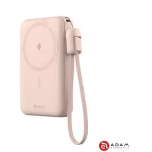 Power bank Adam Elements Vionta C2 Pro 10000 mAh — magnetic wireless charger for iPhone and Apple Watch, pink