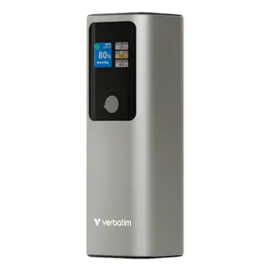 Power Bank Verbatim Charge 'n' Go 27000 mAh 183W pelēks, 2× USB-C, 1× USB-A, Li-Ion