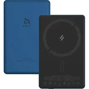 Powerbank Adam Elements Gravity C5 — 5000 mAh magnētiski pievienojams bezvadu powerbanks, zils