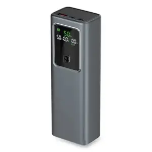 Power bank SBS Mobile TTBB20000LCDPD100 20000 mAh LiPo, 3 porta (2×USB‑C, 1×USB‑A), 3 A, pelēks