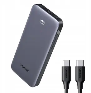 UGREEN Powerbank Nexode 10000mAh 30W — portable charger with USB-A and 2× USB-C, grey